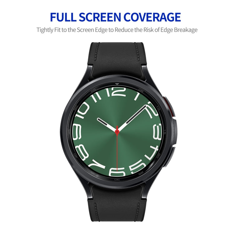 For Samsung Galaxy Watch6 Classic 47mm ENKAY Silk Print Full Glue Coverage High Aluminum-silicon Screen Protector Watch Film - Screen Protector by ENKAY | Online Shopping South Africa | PMC Jewellery