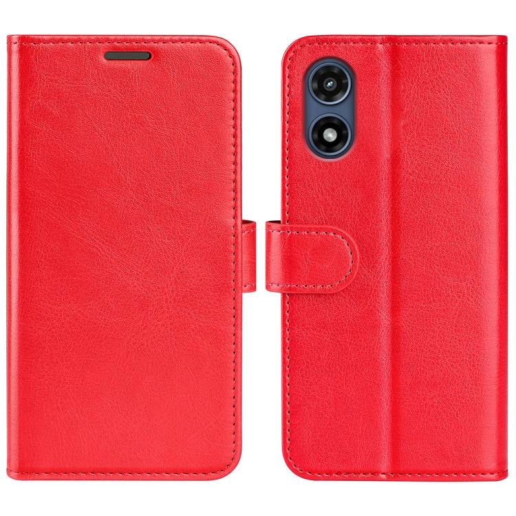 For Motorola Moto G Play 2024 R64 Texture Horizontal Flip Leather Phone Case(Red) - Motorola Cases by PMC Jewellery | Online Shopping South Africa | PMC Jewellery | Buy Now Pay Later Mobicred