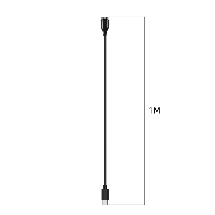 For Garmin Fenix 5X Plus Type-C Port Watch Charger With Data Transmission(Black) - Charger by PMC TechLife | Online Shopping South Africa | PMC TechLife | Buy Now Pay Later Mobicred