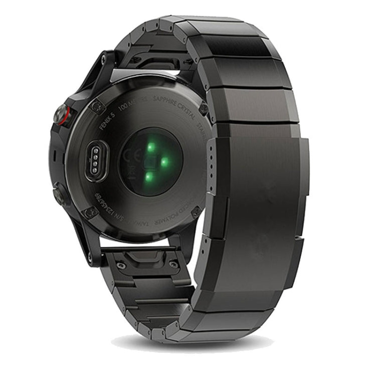 For Garmin Instinct Crossover 22mm Titanium Alloy Quick Release Watch Band(Black) - Watch Bands by PMC TechLife | Online Shopping South Africa | PMC TechLife