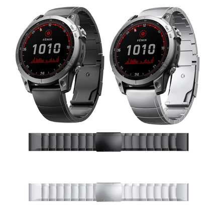 For Garmin Instinct 22mm Titanium Alloy Quick Release Watch Band(Black) - Watch Bands by PMC Jewellery | Online Shopping South Africa | PMC Jewellery
