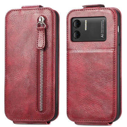For DOOGEE X98 Pro / X98 Zipper Wallet Vertical Flip Leather Phone Case(Red) - Doogee Cases by PMC Jewellery | Online Shopping South Africa | PMC Jewellery | Buy Now Pay Later Mobicred