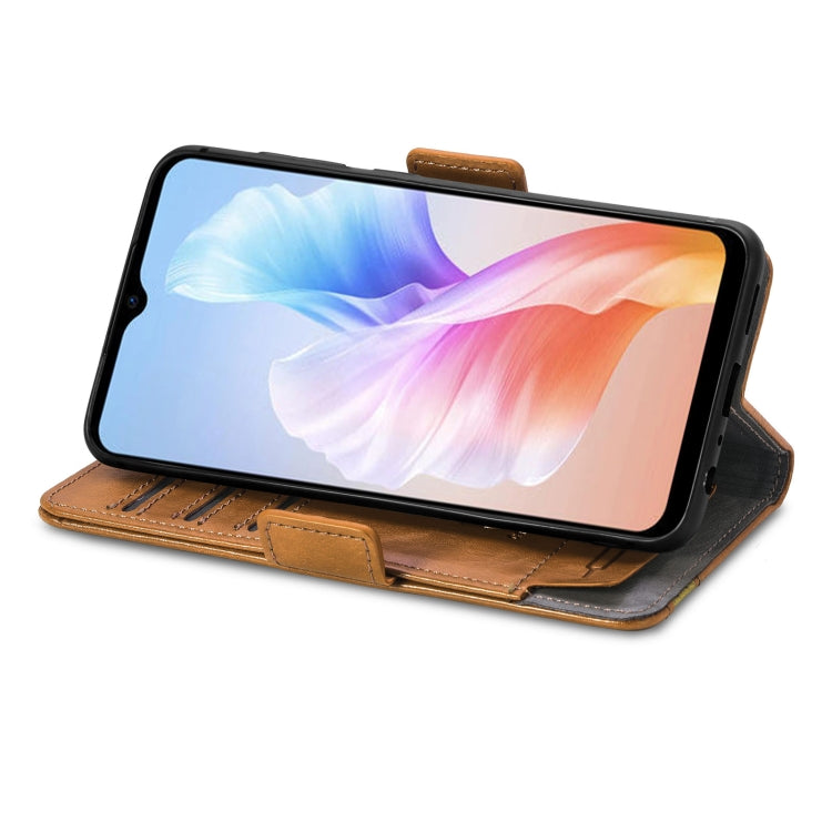 For DOOGEE X98 Pro / X98 CaseNeo Splicing Dual Magnetic Buckle Leather Phone Case(Khaki) - Doogee Cases by PMC TechLife | Online Shopping South Africa | PMC TechLife | Buy Now Pay Later Mobicred