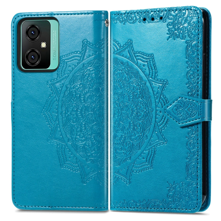 For Blackview C70 Mandala Flower Embossed Leather Phone Case(Blue) - More Brand by PMC Jewellery | Online Shopping South Africa | PMC Jewellery