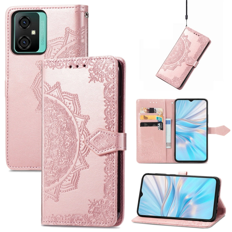 For Blackview C70 Mandala Flower Embossed Leather Phone Case(Rose Gold) - More Brand by PMC Jewellery | Online Shopping South Africa | PMC Jewellery