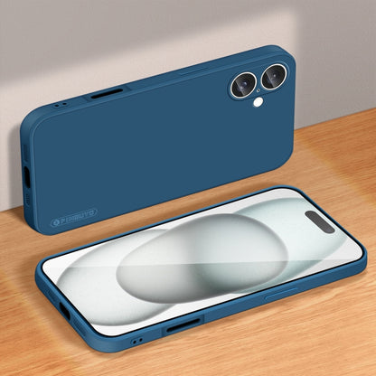 For iPhone 16 PINWUYO Sense Series Liquid Silicone TPU Phone Case(Blue) - iPhone 16 Cases by PINWUYO | Online Shopping South Africa | PMC Jewellery | Buy Now Pay Later Mobicred