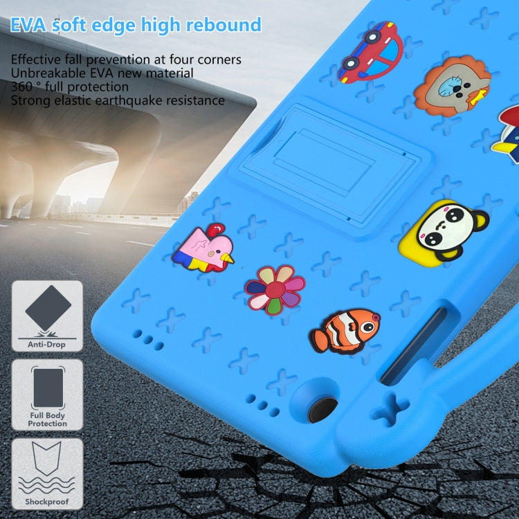 For Samsung Galaxy Tab A9+ X216B Handle Kickstand Children EVA Shockproof Tablet Case(Sky Blue) - Galaxy Tab A9+ by PMC Jewellery | Online Shopping South Africa | PMC Jewellery