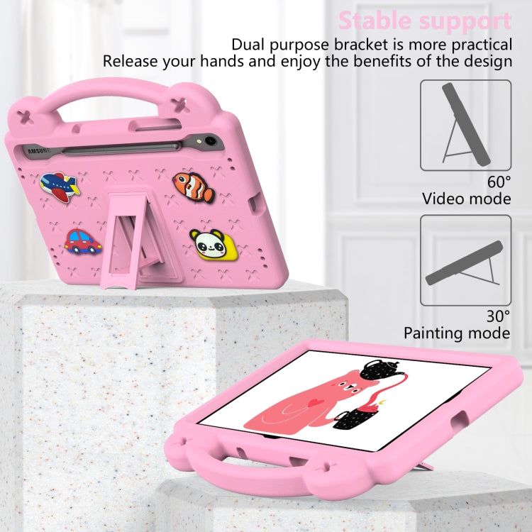 For Samsung Galaxy Tab S9 FE / X510N Handle Kickstand Children EVA Shockproof Tablet Case(Pink) - Galaxy Tab S9 FE by PMC Jewellery | Online Shopping South Africa | PMC Jewellery