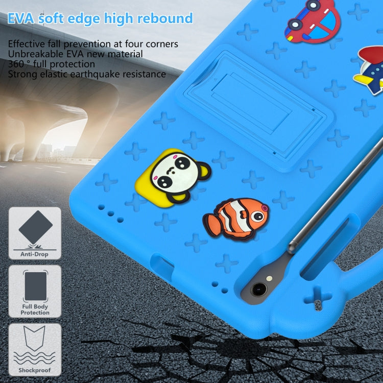 For Samsung Galaxy Tab S9 FE / X510N Handle Kickstand Children EVA Shockproof Tablet Case(Sky Blue) - Galaxy Tab S9 FE by PMC TechLife | Online Shopping South Africa | PMC TechLife