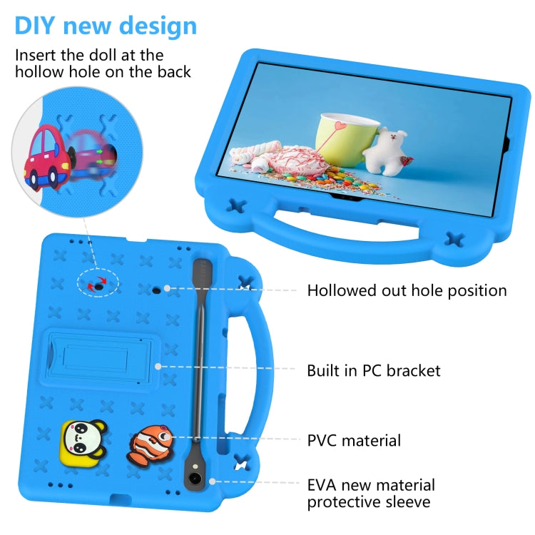 For Samsung Galaxy Tab S9 FE / X510N Handle Kickstand Children EVA Shockproof Tablet Case(Sky Blue) - Galaxy Tab S9 FE by PMC TechLife | Online Shopping South Africa | PMC TechLife