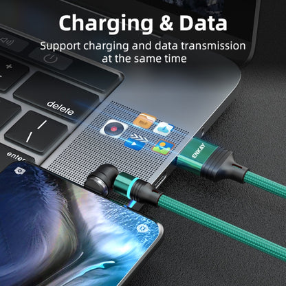 ENKAY 3 in 1 3A USB to Type-C / 8 Pin / Micro USB Magnetic 540 Degrees Rotating Fast Charging Cable, Length:2m(Purplele) - Charging Cable & Head by ENKAY | Online Shopping South Africa | PMC Jewellery | Buy Now Pay Later Mobicred