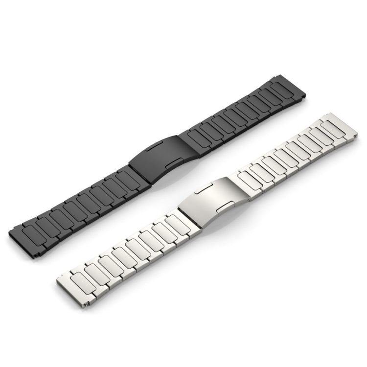 For Samsung Galaxy Watch3 45mm 22mm I-Shaped Titanium Alloy Watch Band(Black) - Watch Bands by PMC Jewellery | Online Shopping South Africa | PMC Jewellery