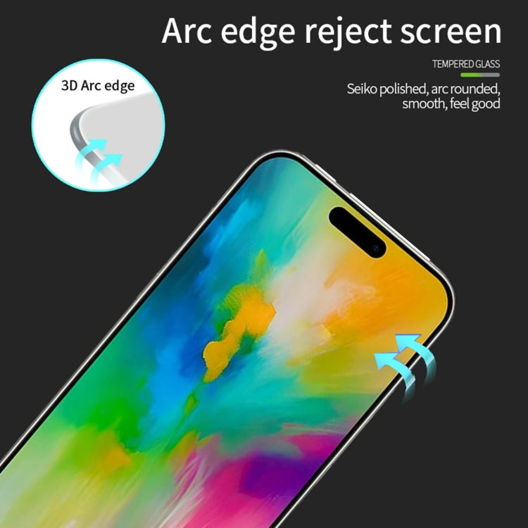 For iPhone 16 PINWUYO 9H 3D Curved Full Screen Explosion-proof Tempered Glass Film(Black) - iPhone 16 Tempered Glass by PINWUYO | Online Shopping South Africa | PMC TechLife | Buy Now Pay Later Mobicred