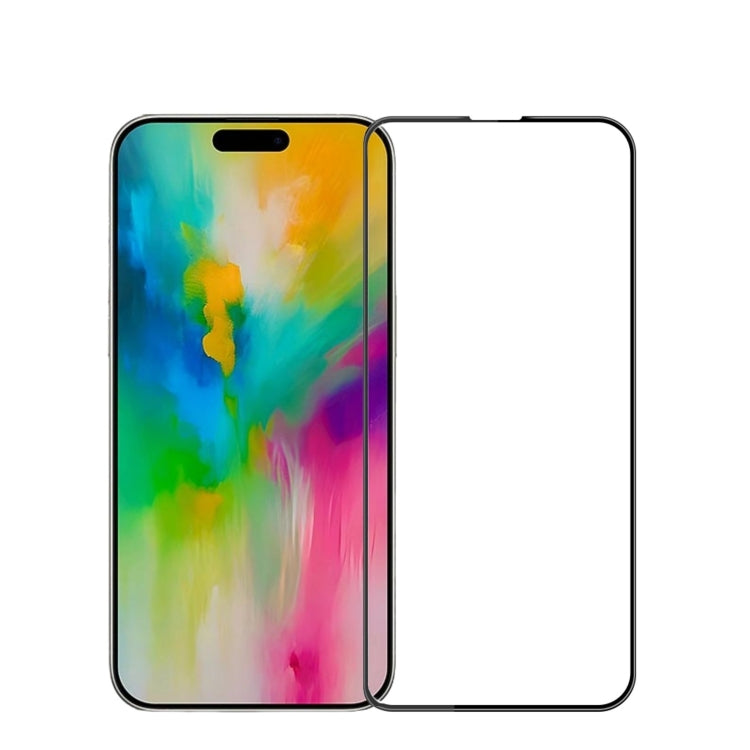 For iPhone 16 Plus PINWUYO 9H 3D Curved Full Screen Explosion-proof Tempered Glass Film(Black) - iPhone 16 Plus Tempered Glass by PINWUYO | Online Shopping South Africa | PMC TechLife | Buy Now Pay Later Mobicred