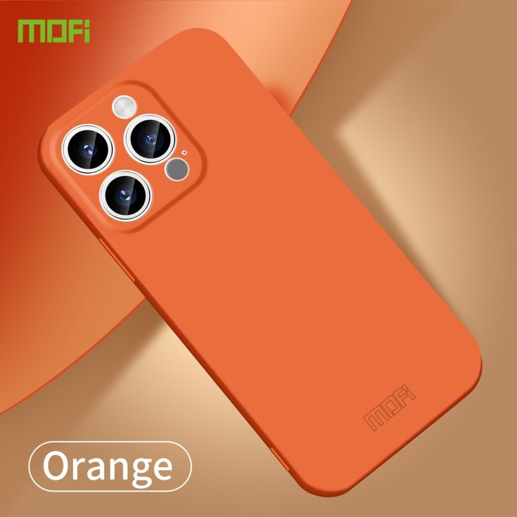 For iPhone 15 Pro Max MOFI Qin Series Skin Feel All-inclusive Silicone Phone Case(Orange) - iPhone 15 Pro Max Cases by MOFI | Online Shopping South Africa | PMC Jewellery