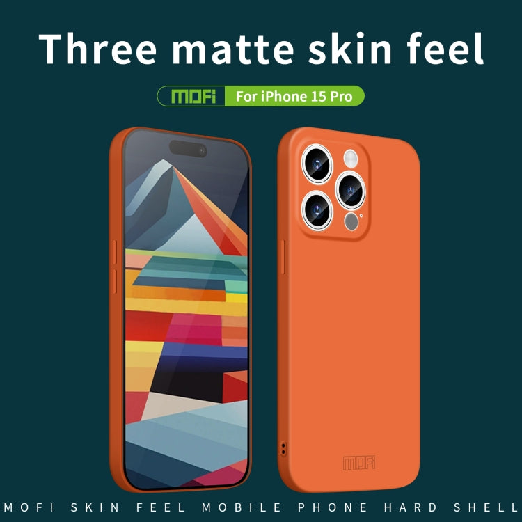 For iPhone 15 Pro MOFI Qin Series Skin Feel All-inclusive Silicone Phone Case(Green) - iPhone 15 Pro Cases by MOFI | Online Shopping South Africa | PMC Jewellery