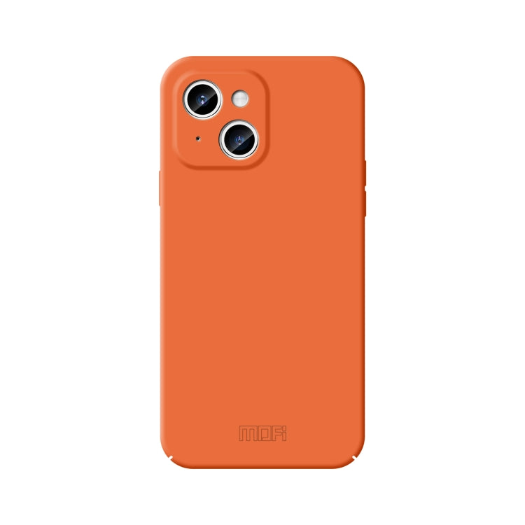 For iPhone 15 Plus MOFI Qin Series Skin Feel All-inclusive Silicone Phone Case(Orange) - iPhone 15 Plus Cases by MOFI | Online Shopping South Africa | PMC Jewellery