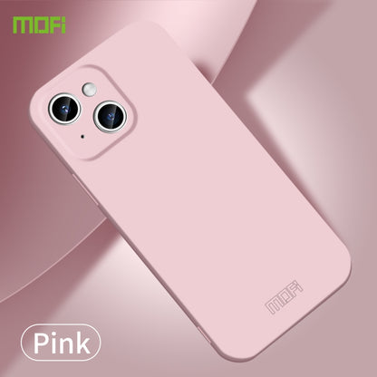 For iPhone 15 Plus MOFI Qin Series Skin Feel All-inclusive Silicone Phone Case(Pink) - iPhone 15 Plus Cases by MOFI | Online Shopping South Africa | PMC Jewellery