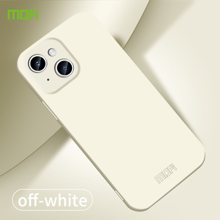 For iPhone 15 MOFI Qin Series Skin Feel All-inclusive Silicone Phone Case(Beige) - iPhone 15 Cases by MOFI | Online Shopping South Africa | PMC TechLife