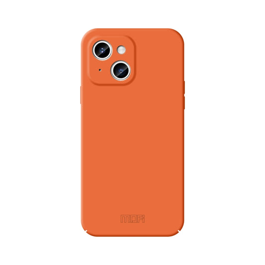 For iPhone 14 Plus MOFI Qin Series Skin Feel All-inclusive PC Phone Case(Orange) - iPhone 14 Plus Cases by MOFI | Online Shopping South Africa | PMC Jewellery