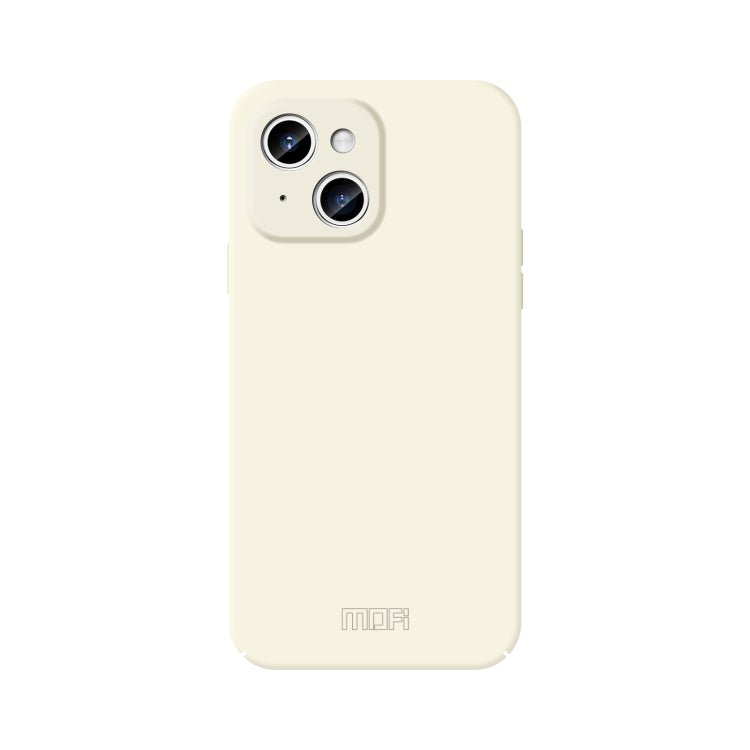 For iPhone 14 Plus MOFI Qin Series Skin Feel All-inclusive PC Phone Case(Beige) - iPhone 14 Plus Cases by MOFI | Online Shopping South Africa | PMC TechLife