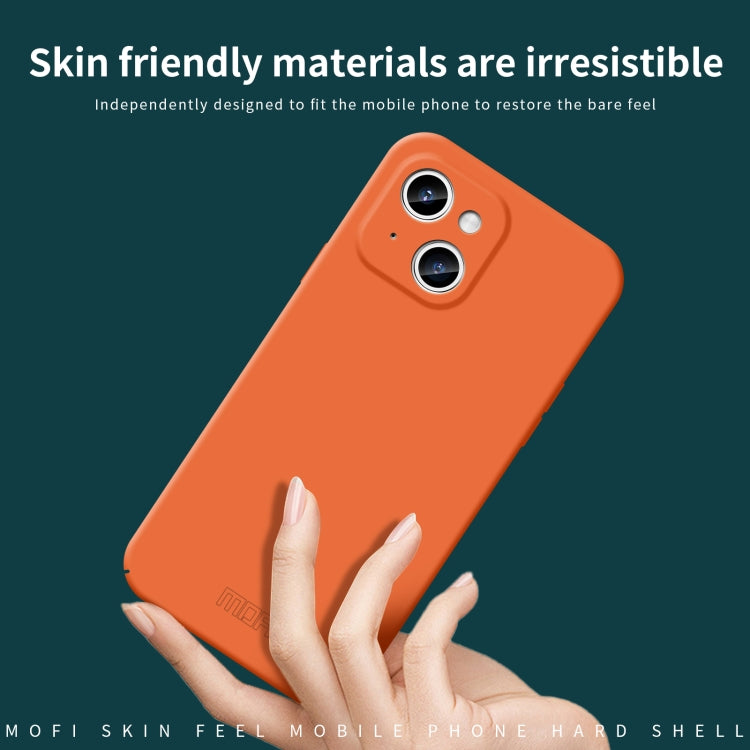 For iPhone 14 MOFI Qin Series Skin Feel All-inclusive PC Phone Case(Blue) - iPhone 14 Cases by MOFI | Online Shopping South Africa | PMC TechLife | Buy Now Pay Later Mobicred