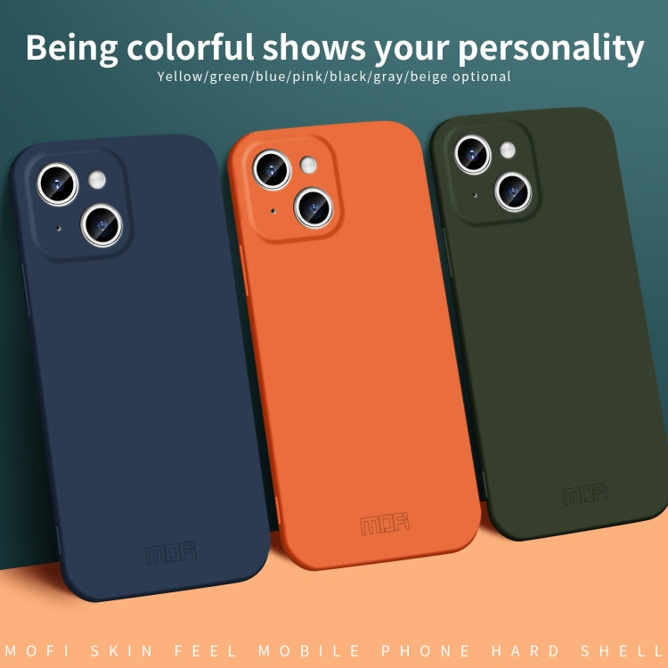 For iPhone 14 MOFI Qin Series Skin Feel All-inclusive PC Phone Case(Orange) - iPhone 14 Cases by MOFI | Online Shopping South Africa | PMC TechLife | Buy Now Pay Later Mobicred