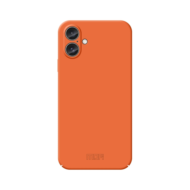 For iPhone 16 Plus MOFI Qin Series Skin Feel All-inclusive PC Phone Case(Orange) - iPhone 16 Plus Cases by MOFI | Online Shopping South Africa | PMC Jewellery | Buy Now Pay Later Mobicred