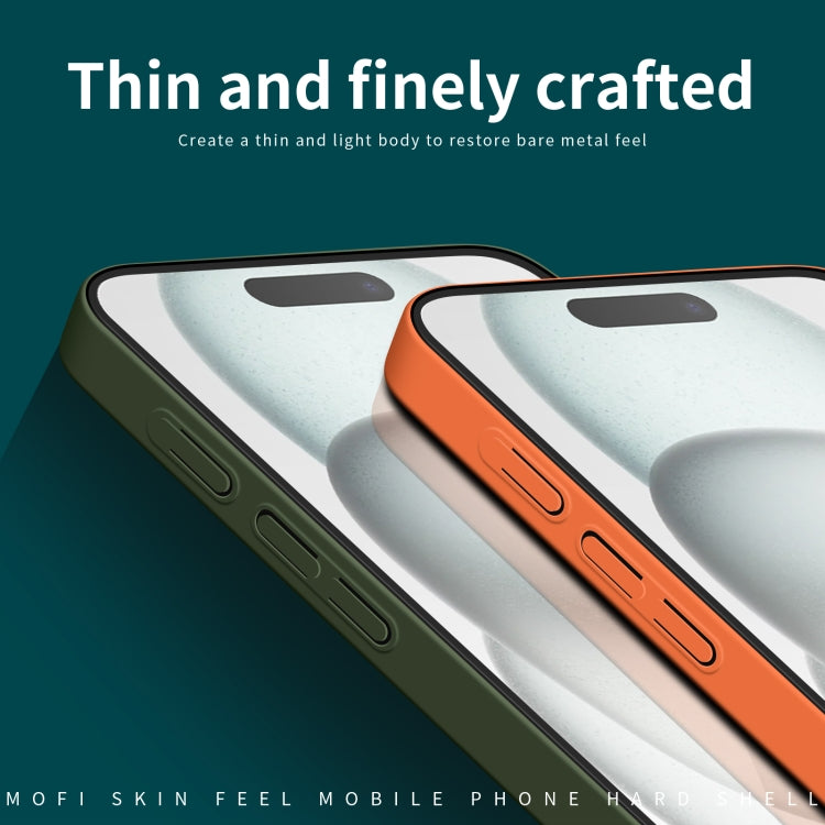 For iPhone 16 Plus MOFI Qin Series Skin Feel All-inclusive PC Phone Case(Orange) - iPhone 16 Plus Cases by MOFI | Online Shopping South Africa | PMC Jewellery | Buy Now Pay Later Mobicred