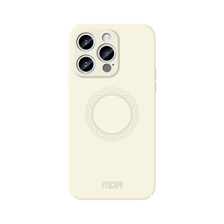 For iPhone 15 Pro Max MOFI Qin Series Magsafe Skin Feel All-inclusive Silicone Phone Case(Beige) - iPhone 15 Pro Max Cases by MOFI | Online Shopping South Africa | PMC Jewellery