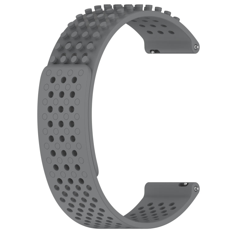 For Xiaomi Watch S2 46mm 22mm Holes Breathable 3D Dots Silicone Watch Band(Grey) - Watch Bands by PMC Jewellery | Online Shopping South Africa | PMC Jewellery