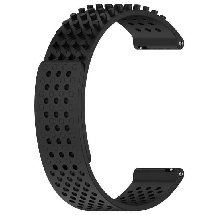 For Xiaomi MI Watch Sport 22mm Holes Breathable 3D Dots Silicone Watch Band(Black) - Watch Bands by PMC Jewellery | Online Shopping South Africa | PMC Jewellery