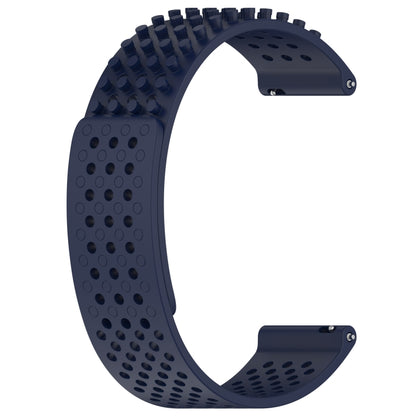 For Xiaomi Haylou RS4 LS12 22mm Holes Breathable 3D Dots Silicone Watch Band(Midnight Blue) - Watch Bands by PMC Jewellery | Online Shopping South Africa | PMC Jewellery