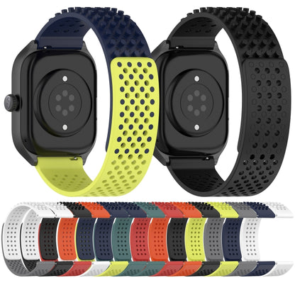 For Xiaomi Haylou RT LS05S 22mm Holes Breathable 3D Dots Silicone Watch Band(Grey) - Watch Bands by PMC Jewellery | Online Shopping South Africa | PMC Jewellery