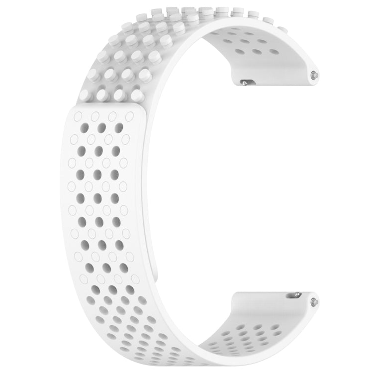 For Amazfit GTR 3 Pro 22mm Holes Breathable 3D Dots Silicone Watch Band(White) - Watch Bands by PMC Jewellery | Online Shopping South Africa | PMC Jewellery