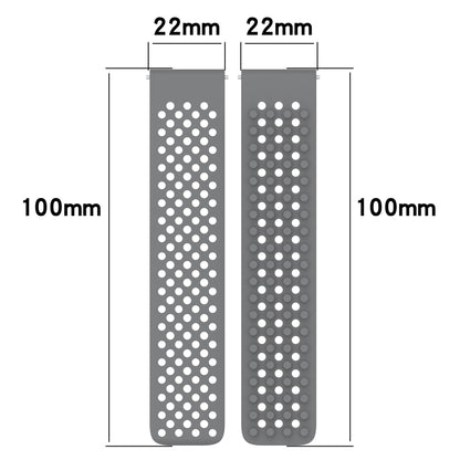 For Amazfit GTR 47mm 22mm Holes Breathable 3D Dots Silicone Watch Band(White) - Watch Bands by PMC Jewellery | Online Shopping South Africa | PMC Jewellery