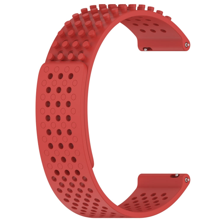 For Garmin Forerunner 265 22mm Holes Breathable 3D Dots Silicone Watch Band(Red) - free shipping - PMC TechLife - Order now!