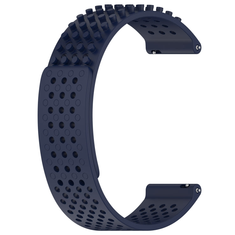 For Garmin Forerunner 265 22mm Holes Breathable 3D Dots Silicone Watch Band(Midnight Blue) - Watch Bands by PMC TechLife | Online Shopping South Africa | PMC TechLife