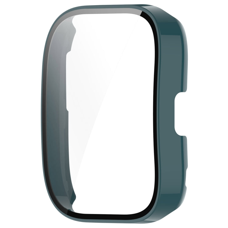 For Amazfit Bip 5 Tempered Film Integrated PC Watch Protective Case(Green) - Watch Cases by PMC TechLife | Online Shopping South Africa | PMC TechLife | Buy Now Pay Later Mobicred
