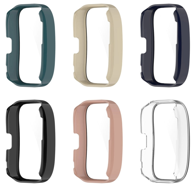 For Amazfit Bip 5 Tempered Film Integrated PC Watch Protective Case(Green) - Watch Cases by PMC TechLife | Online Shopping South Africa | PMC TechLife | Buy Now Pay Later Mobicred