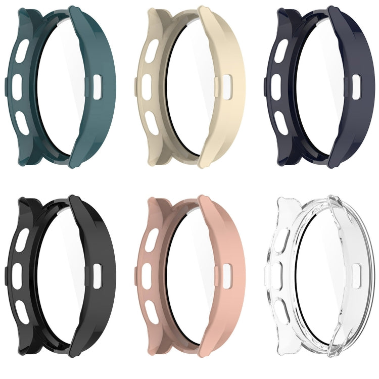For Garmin Venu 3S PC + Tempered Film Integrated Watch Protective Case(Pink) - Watch Cases by PMC TechLife | Online Shopping South Africa | PMC TechLife | Buy Now Pay Later Mobicred