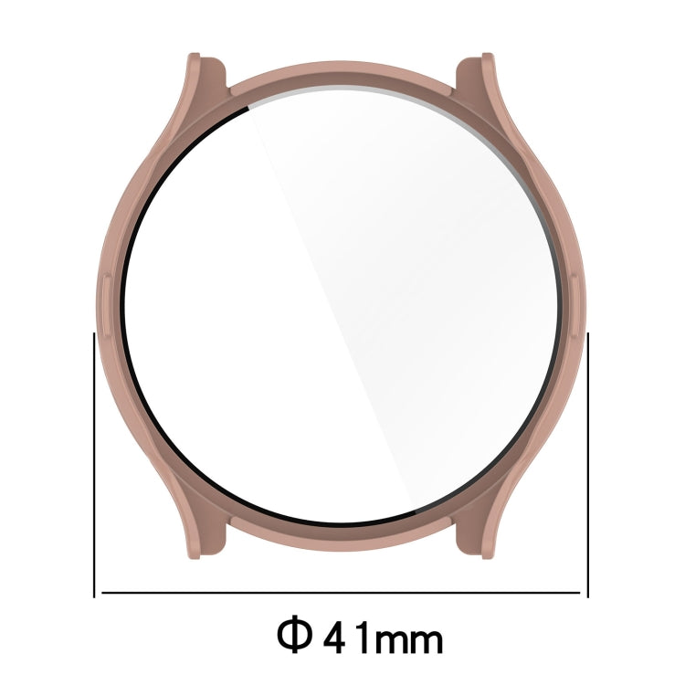 For Garmin Venu 3S PC + Tempered Film Integrated Watch Protective Case(Ivory White) - Watch Cases by PMC TechLife | Online Shopping South Africa | PMC TechLife | Buy Now Pay Later Mobicred
