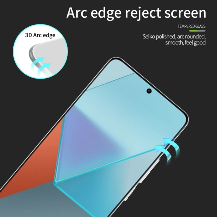 For Redmi Note 13 / Note 13 Pro MOFI 9H 3D Explosion-proof Tempered Glass Film(Black) - Note 13 Pro Tempered Glass by MOFI | Online Shopping South Africa | PMC TechLife