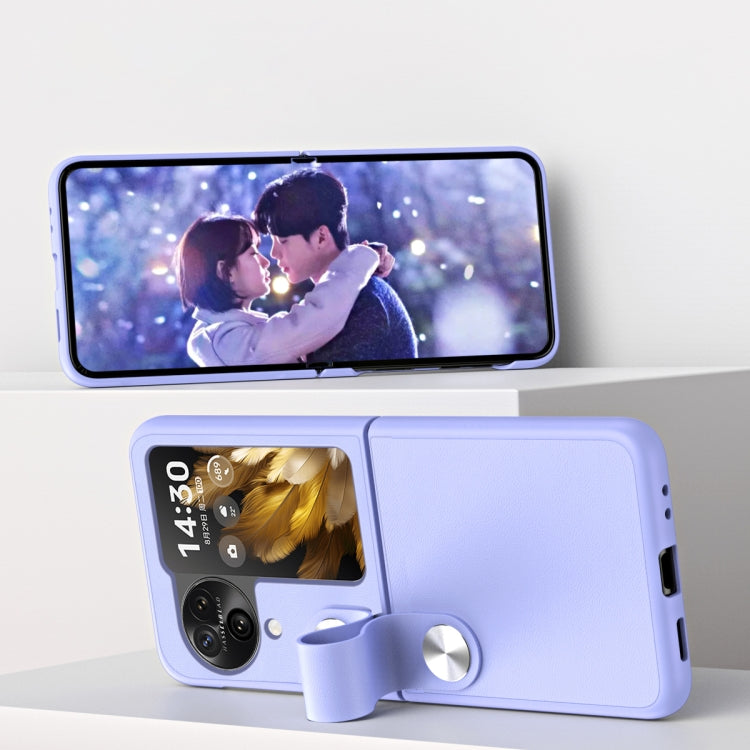 For OPPO  Find N3 Flip Hand Strap Plain Leather Phone Case(Indigo) - free shipping - PMC TechLife - Order now!