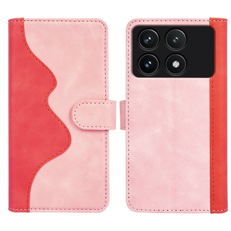 For Xiaomi Redmi K70 Stitching Horizontal Flip Leather Phone Case(Red) - K70 Cases by PMC Jewellery | Online Shopping South Africa | PMC Jewellery | Buy Now Pay Later Mobicred