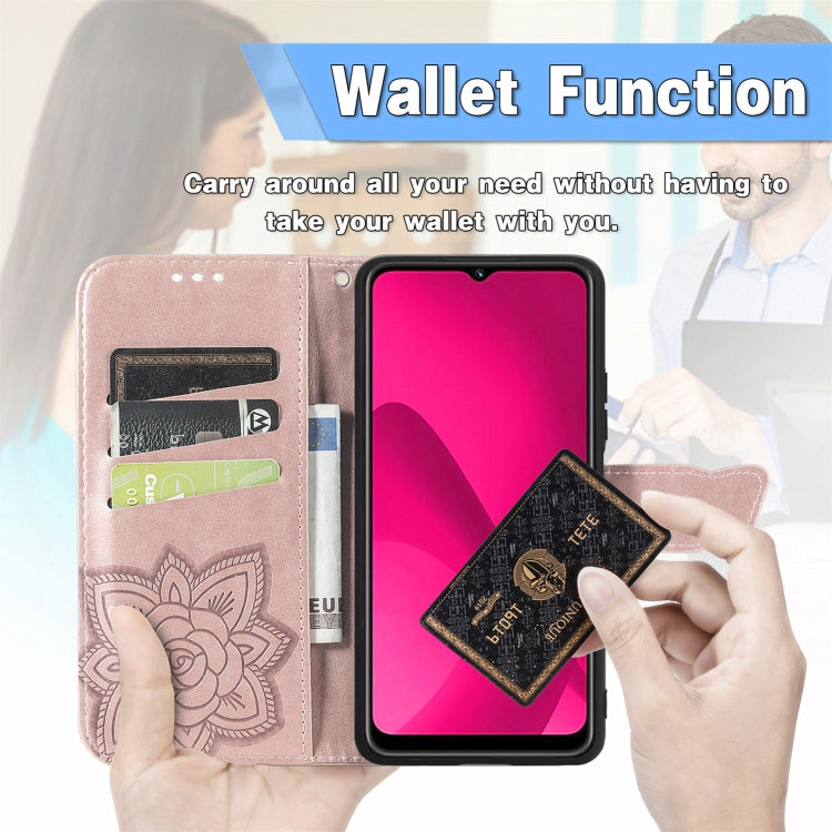 For iPhone 16e Butterfly Love Flower Embossed Leather Phone Case(Purple) - iPhone 16e Cases by PMC TechLife | Online Shopping South Africa | PMC TechLife | Buy Now Pay Later Mobicred