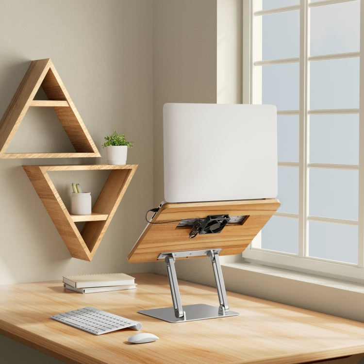 BG-4F With Cooling Fan Portable Tablet Stand Height Adjustable Folding Laptop Holder - Laptop Stand by PMC Jewellery | Online Shopping South Africa | PMC Jewellery | Buy Now Pay Later Mobicred