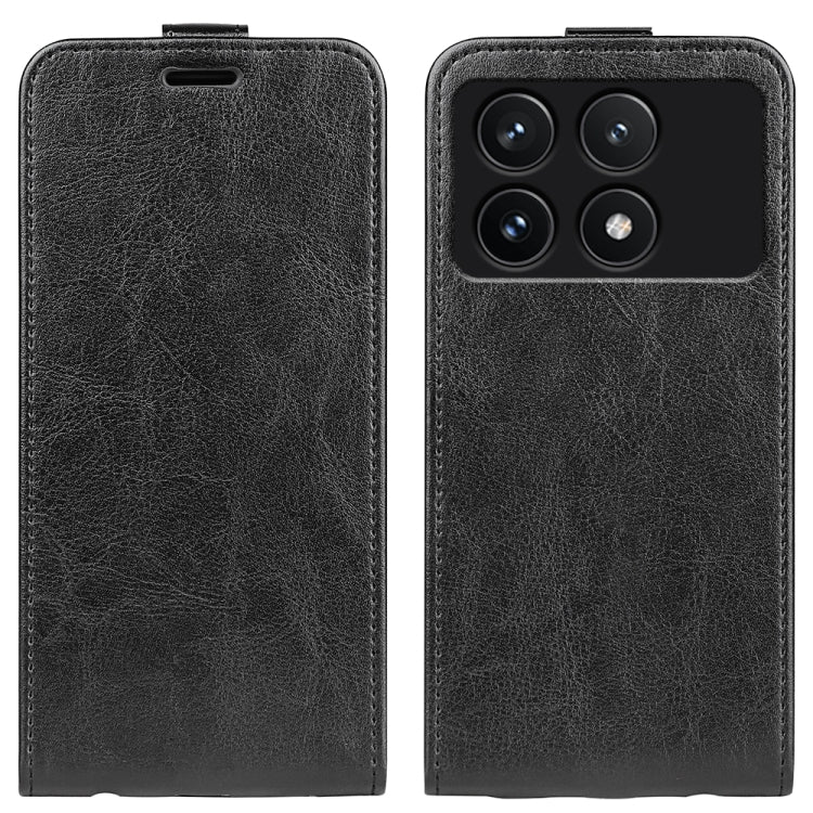 For Xiaomi Redmi K70 R64 Texture Single Vertical Flip Leather Phone Case(Black) - K70 Cases by PMC Jewellery | Online Shopping South Africa | PMC Jewellery | Buy Now Pay Later Mobicred