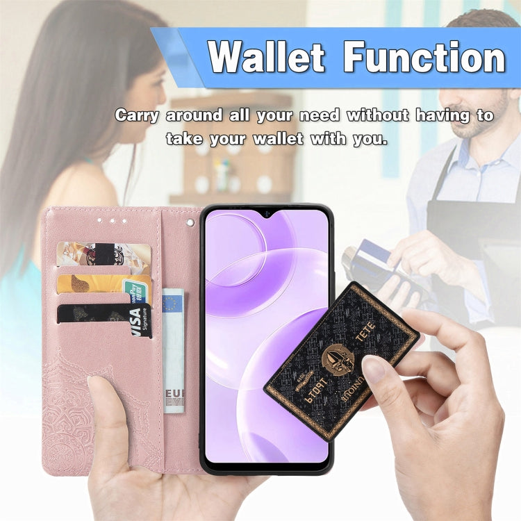 For Ulefone Note 15 Mandala Flower Embossed Leather Phone Case(Rose Gold) - Ulefone Cases by PMC Jewellery | Online Shopping South Africa | PMC Jewellery | Buy Now Pay Later Mobicred