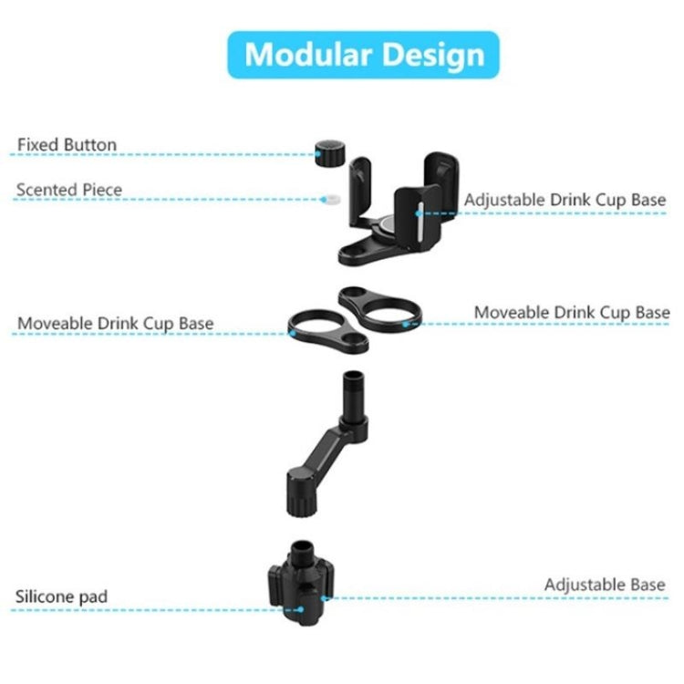 D03 For Drink Bottle Snack Car Cup Holder Expander Adjustable Dual Round Car Cup Holder - free shipping - PMC TechLife - Order now!